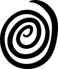 spiral vector silhouette