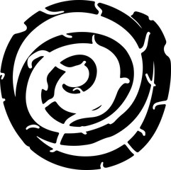 spiral vector silhouette