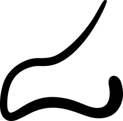 nose line art vector silhouette