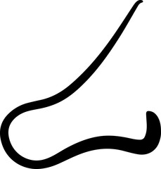 nose line art vector silhouette