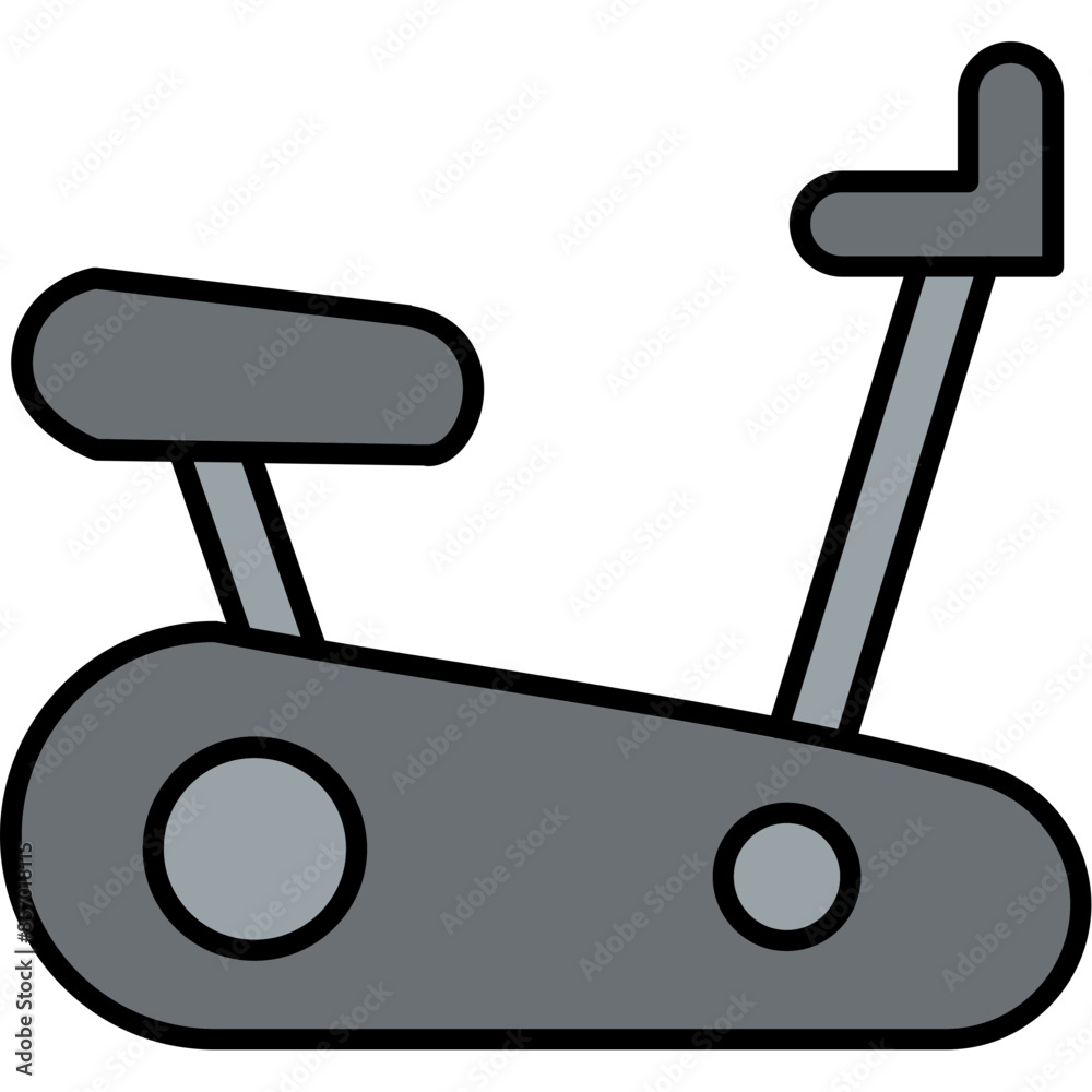 Poster exercising bike icon