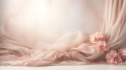 background with organza cloth