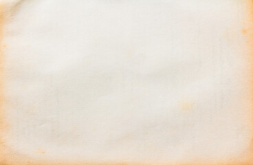 Old white paper background, vintage yellow texture with old scratches.