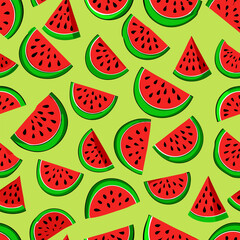 seamless pattern with watermelon