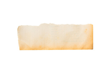 Torn old vintage paper isolated on white background, clipping  paths