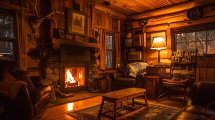 Visualize a peaceful evening in a remote cabin. Picture the fire crackling in the hearth, casting a warm glow on wooden walls, as you sit with a loved one, sharing stories and enjoying 