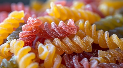 Rainbow translucent candy food poster background