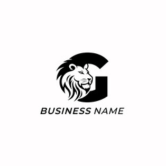 design logo creative letter G and animal head