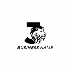 Fototapeta premium design logo creative letter J and head logo