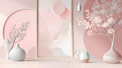 Serene Minimalist Backgrounds Pastel Colors and Elegant Patterns