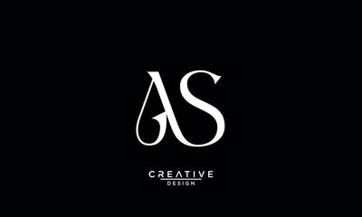 AS, SA, A, S, Abstract Letters Logo Monogram