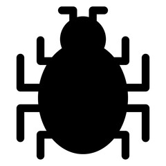 bug  glyph  icon vector illustration isolated on white background