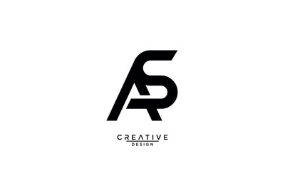 AS, SA, A, S, Abstract Letters Logo Monogram