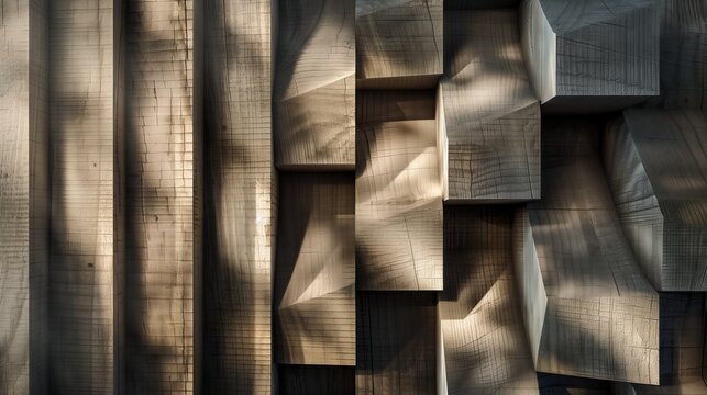 Tongue-and-groove boards create depth with shadows and highlights, offering a captivating light-texture play.