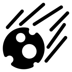 meteor  glyph  icon vector illustration isolated on white background