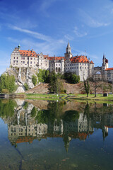 Obraz premium Panorama of Sigmaringen castle, Baden Wuerttemberg, Germany 