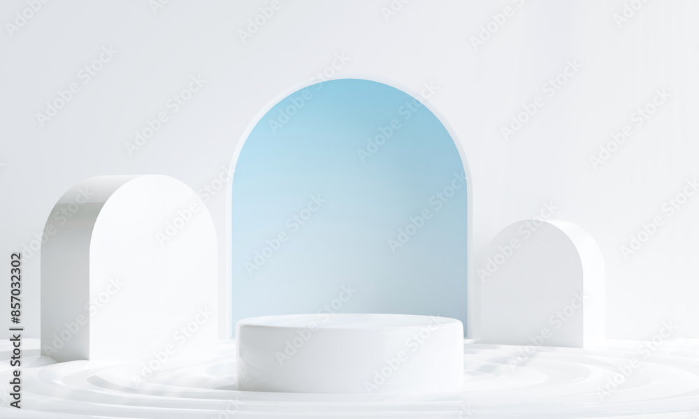 Canvas Prints minimal product placement background. podium display for product presentation. 3d illustration