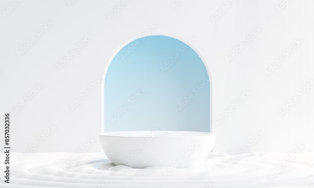 Canvas Prints minimal product placement background. podium display for product presentation. 3d illustration
