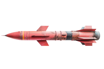 Rockets on a white background, power and precision of modern technology from a launch vehicle