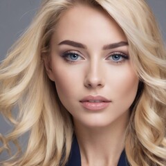 Naklejka premium Hübsche blonde Frau