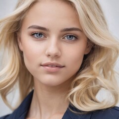 Naklejka premium Hübsche blonde Frau