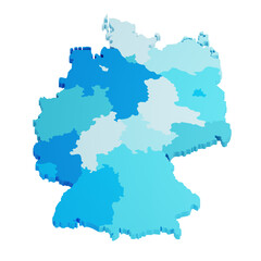 3D Germany states map