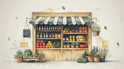 company logo design in the market store sector on a plain white background 2 AI Generative