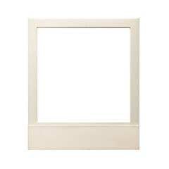 Polaroid Frame PNG Mockup on White Background
