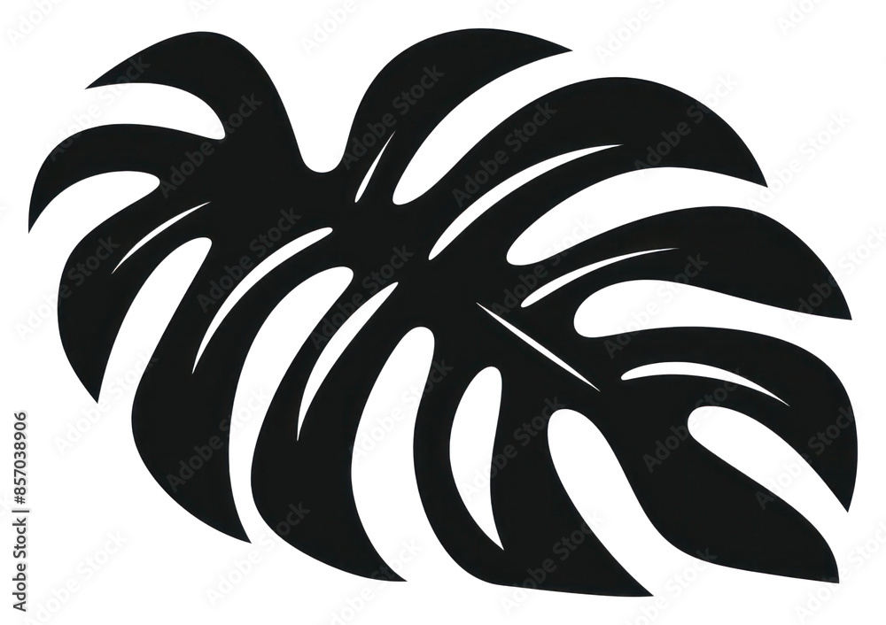 Poster PNG Monstera stencil animal plant.