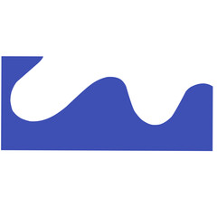 abstract blue wave border divider decoration collection set for layout, brochure, and template design