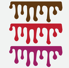 a vector icon of colorful melted chocolate