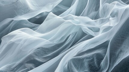 The juxtaposition of gentle fabric and formidable glacier united by the flow of movement.