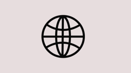 Obraz premium Global vector icon isolated on abstract white background