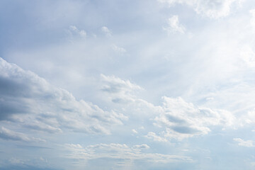 Blue Sky with White Clouds on a Sunny Day