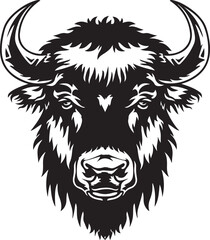 Obraz premium bison buffalo cow head animal bull silhouette