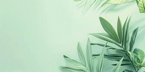 A light green wide banner background provides a soothing and refreshing canvas, ideal for various design purposes
