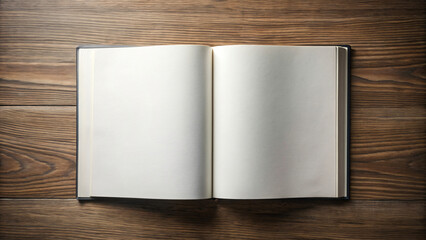 Fototapeta premium An open book with blank pages invites imagination and knowledge