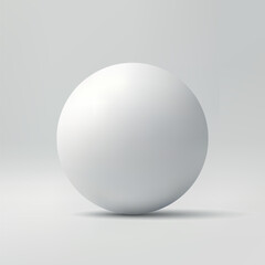 Minimalistic White Sphere on Gradient Background