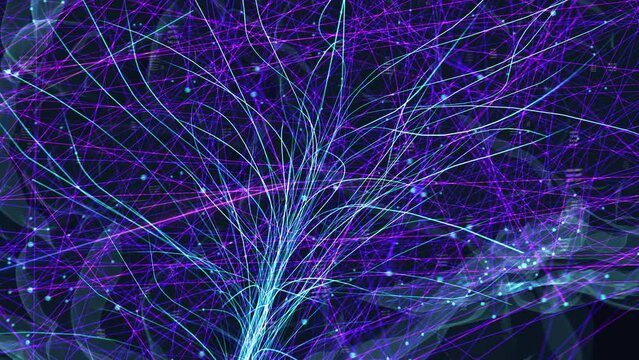 3D VFX Animation of an AI Neural Network Within a Brain, Data Flow and Connectivity. Intersection of Neuroscience, Technology, and Human Creativity in a Visual Digital Space.