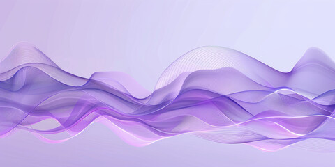 Obraz premium An illustration featuring an abstract wave design set against a digital lavender background