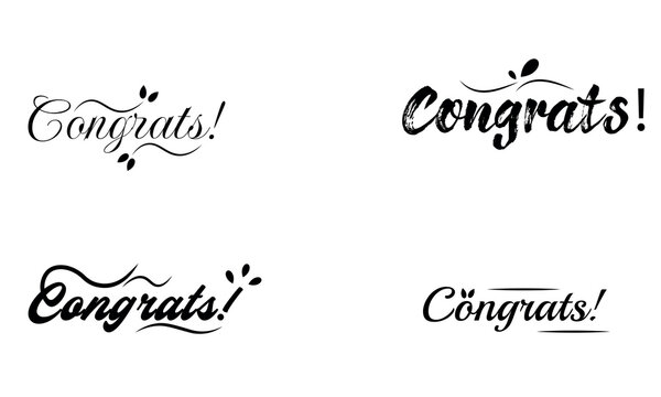 Fototapeta  Collection of congratulatory inscriptions