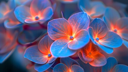Colorful abstract flowers wallpaper poster background