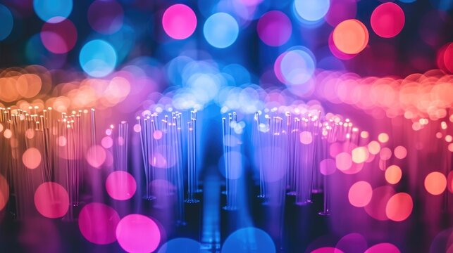 Hyperconnected World: Intense Colors of High-Speed Data Transfer