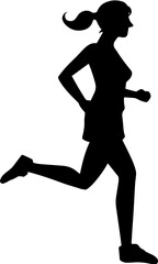 Runner silhouette athlete competition icon