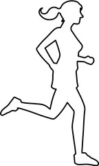 Runner silhouette athlete competition icon