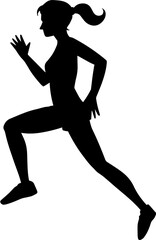 Runner silhouette athlete competition icon