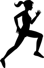 Runner silhouette athlete competition icon