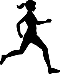 Runner silhouette athlete competition icon