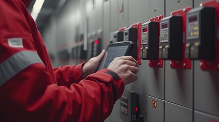 Close-Up: Technician Analyzing Cloud Data
