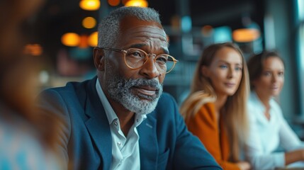 Diverse Corporate Team Analyzing Data in a Contemporary Office